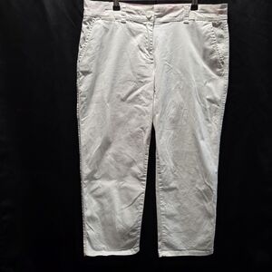 Crown & Ivy Ashley Old Money Coastal Grandmother Preppy Pull On Crop Pants Sz 12